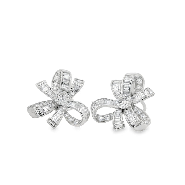 Diamond Bow Earrings
