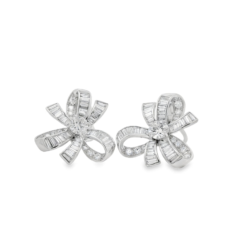 Diamond Bow Earrings