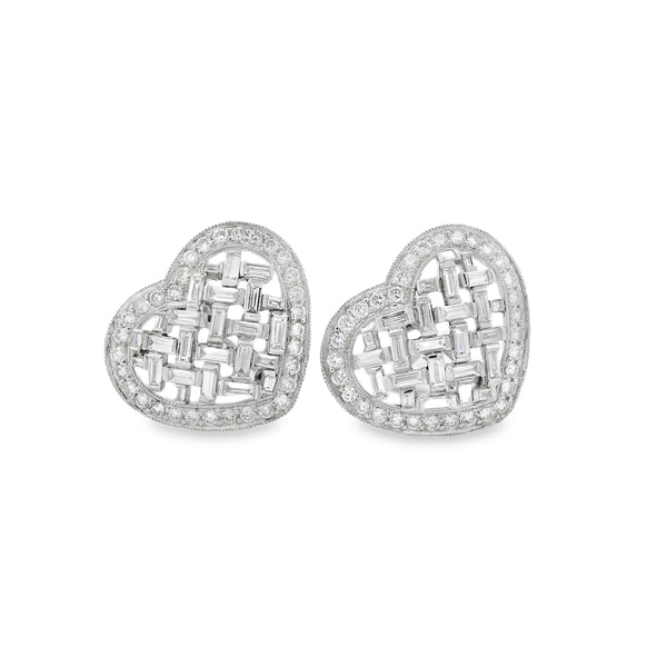 Diamond Heart Earrings