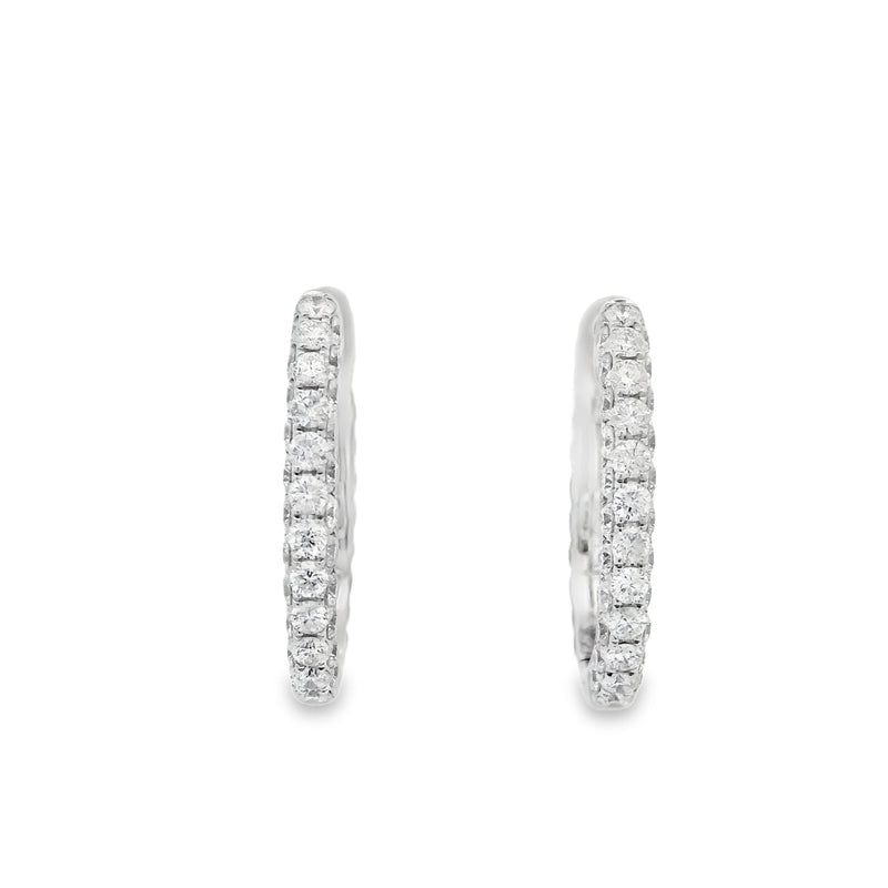 Large Oval Pavé Hoops