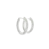 Large Oval Pavé Hoops