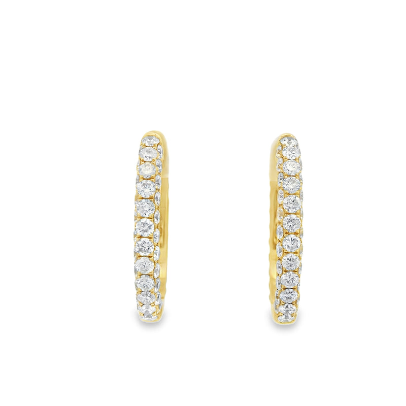 Large Oval Pavé Hoops