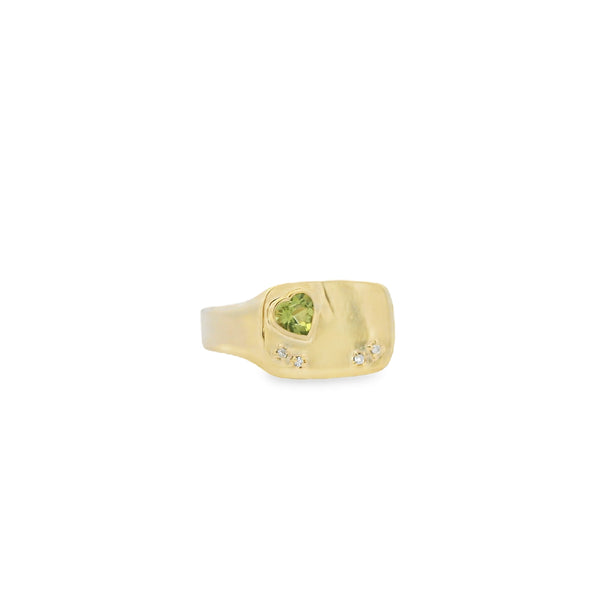 Personalized Signet Gemstone Ring