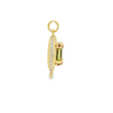 Gemstone + Diamond Pebble Pendant
