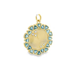 Bezel Trillion Halo Handwriting Pendant