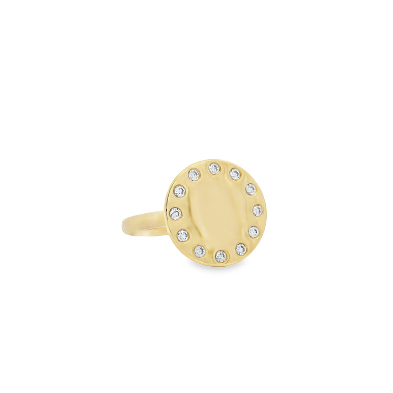 Diamond Disk Ring