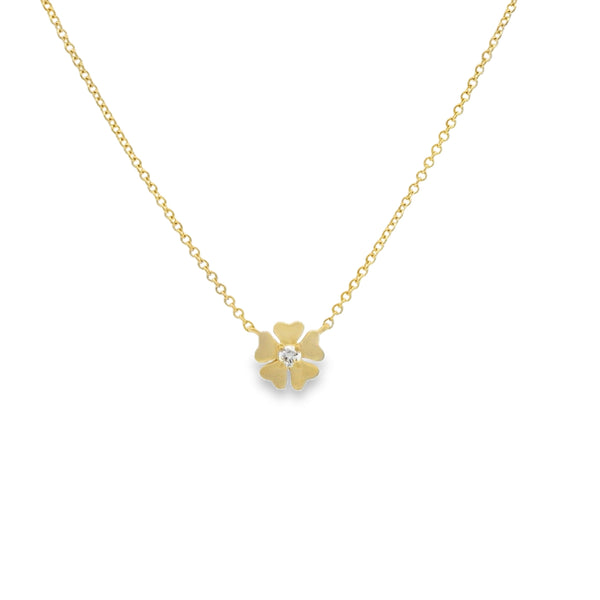 Petite Gold Flower Necklace