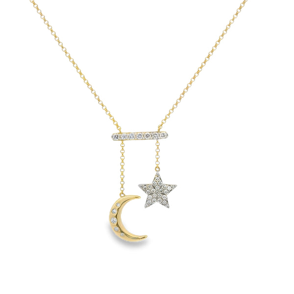 Moon + Star Necklace