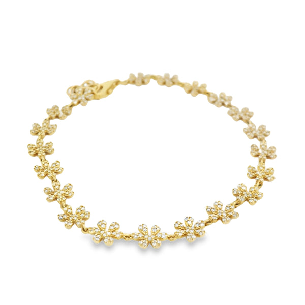 Flower Tennis Bracelet