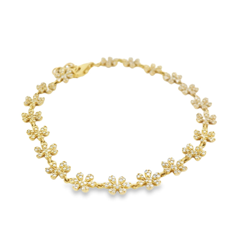 Flower Tennis Bracelet