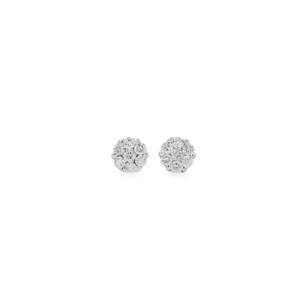 Diamond Flower Studs