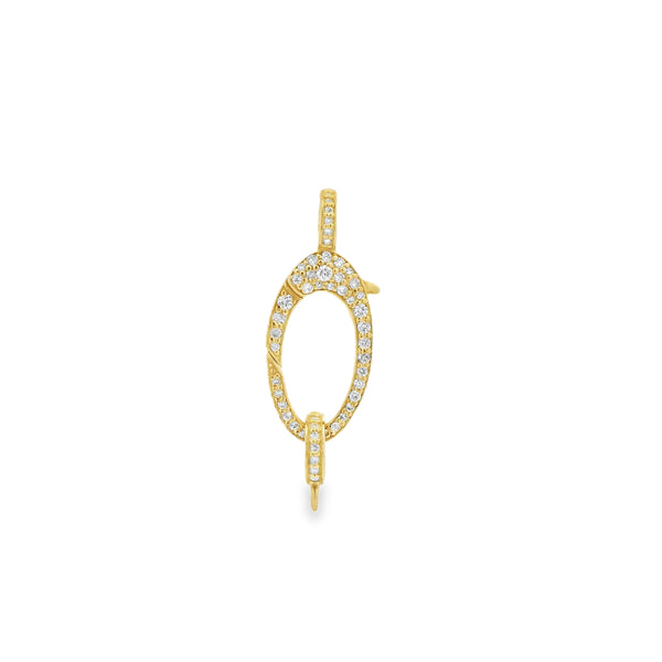 Pavé Diamond Oval Clasp