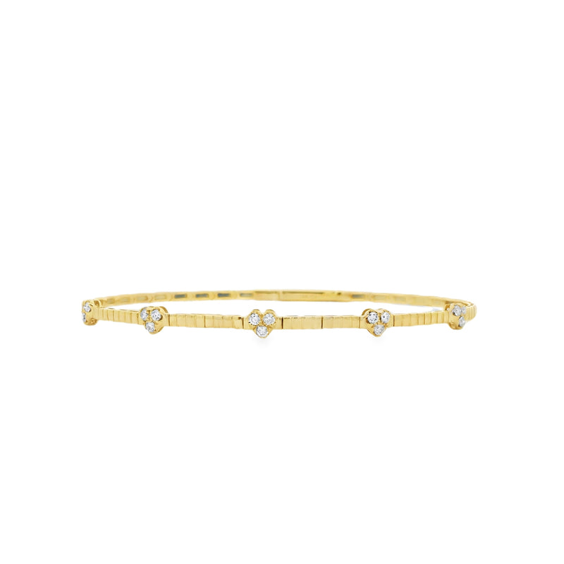 Diamond Heart Flex Bangle