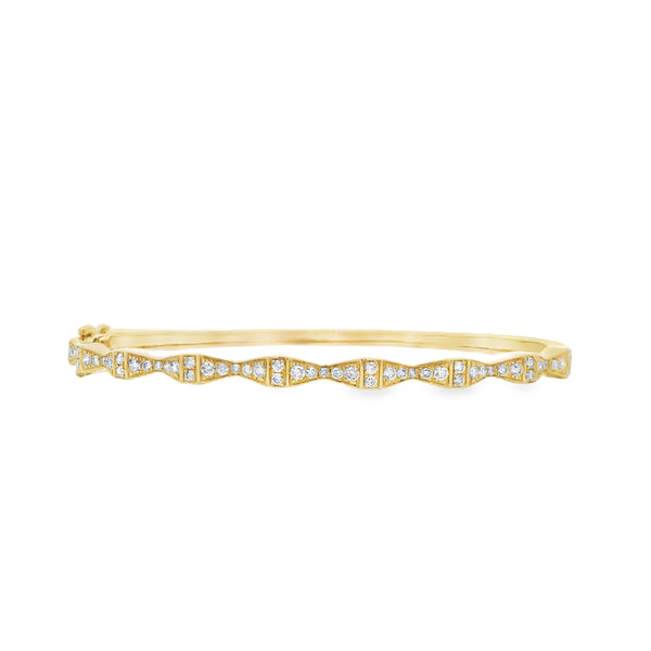 Ripple Diamond Bangle