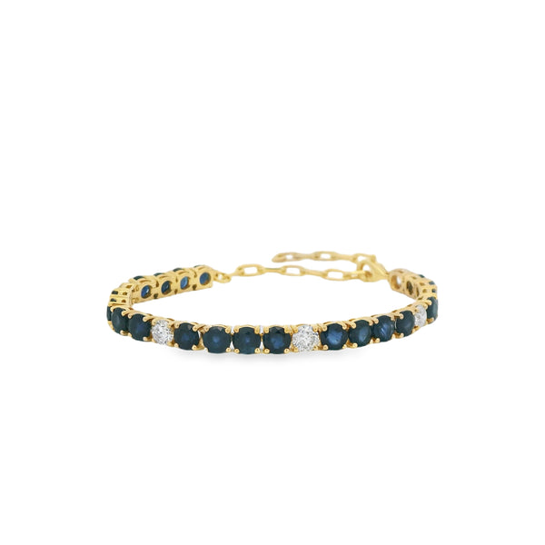 Adjustable Sapphire Tennis Bracelet