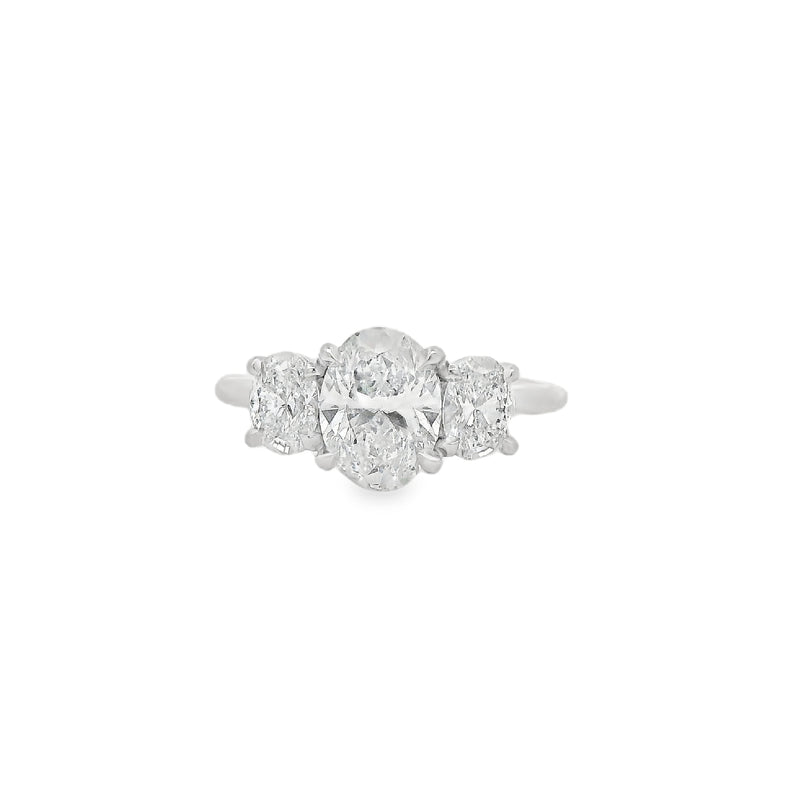 2.34ctw 3-Stone Oval Engagement Ring