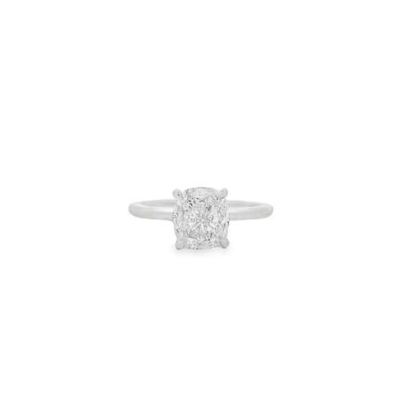 2.21ct Solitare Cushion Engagement Ring