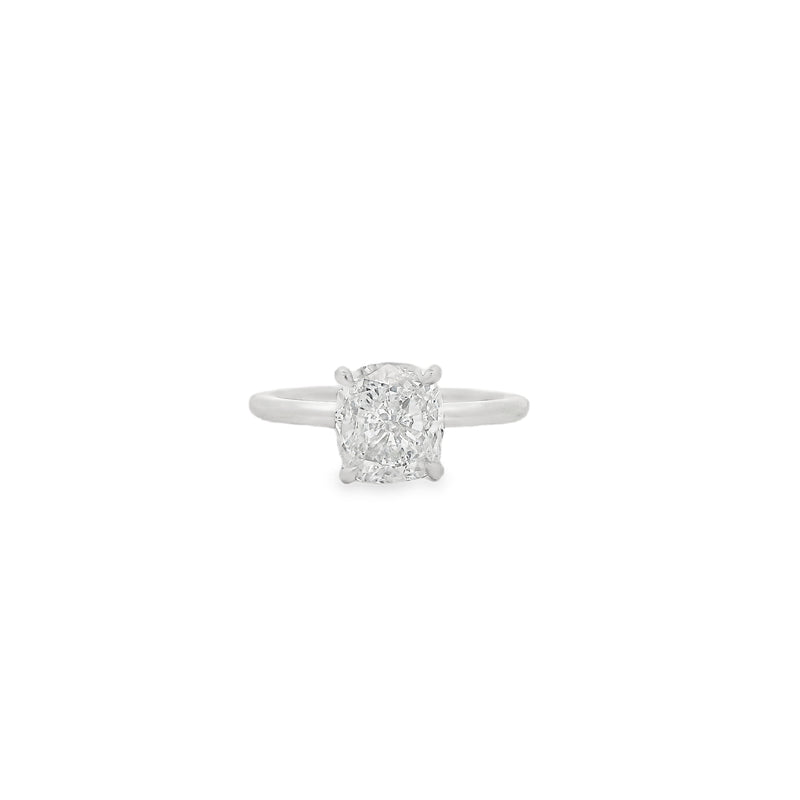 2.21ct Solitare Cushion Engagement Ring