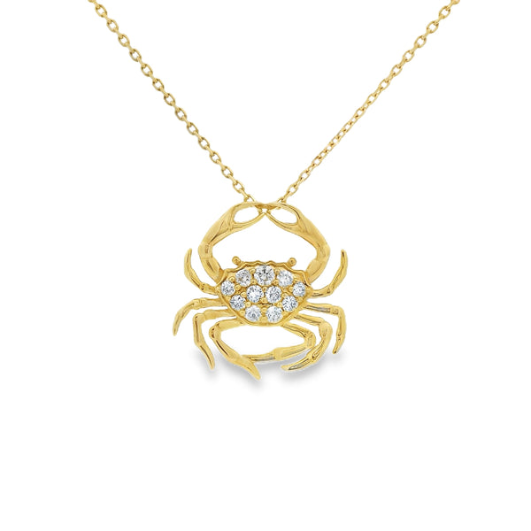 Diamond Crab Necklace