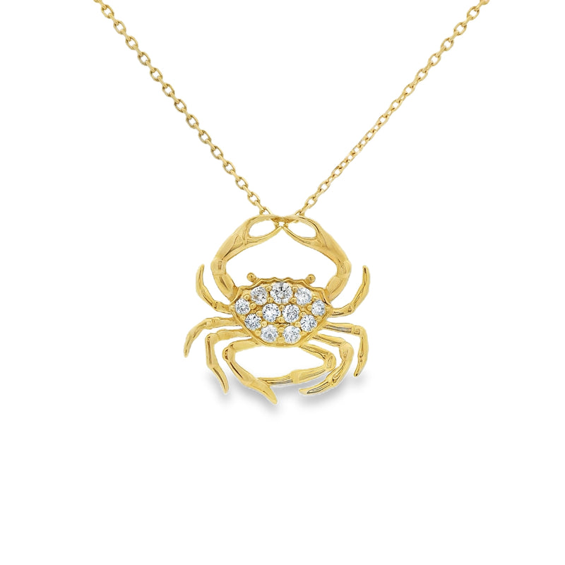 Diamond Crab Necklace