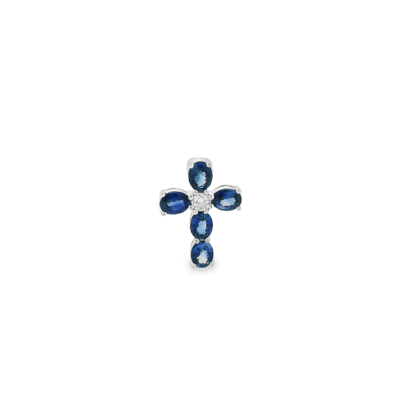 Sapphire Cross Pendant