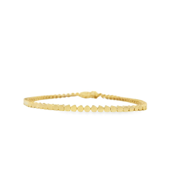 Flat Gold Ball Tennis Bracelet