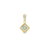Puffy Bezel Diamond Charm