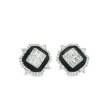 Large Enamel + Diamond Spike Studs