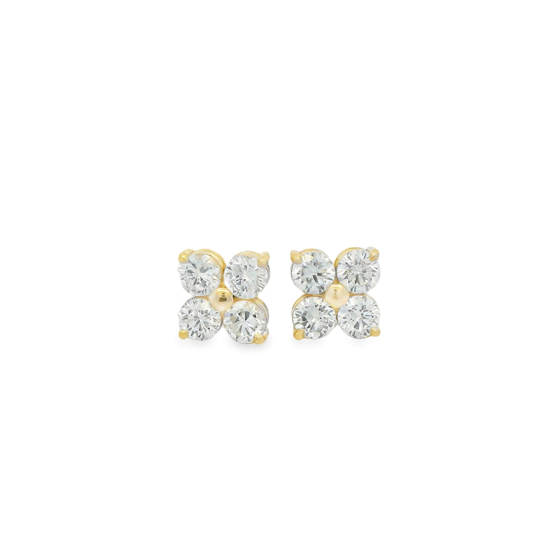 Quad Diamond Studs