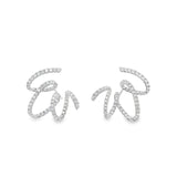 Pavé Diamond Squiggle Earrings