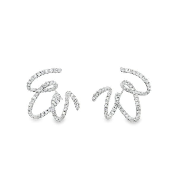 Pavé Diamond Squiggle Earrings