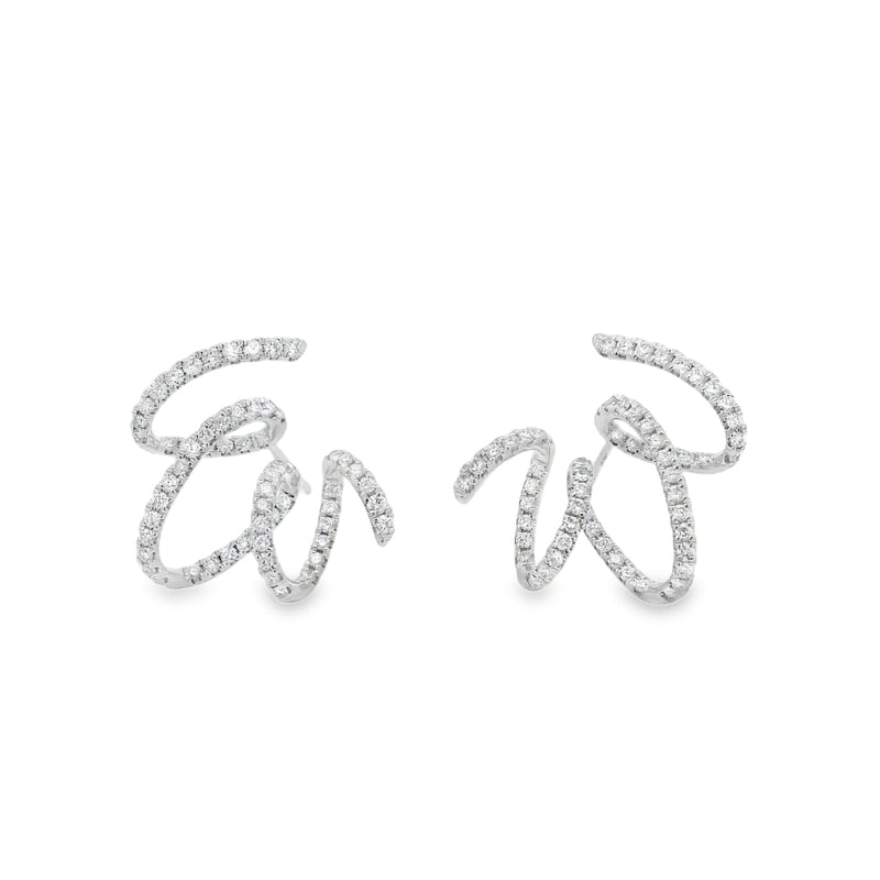 Pavé Diamond Squiggle Earrings