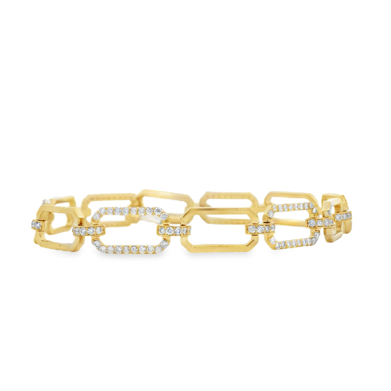 Diamond Paperclip Bracelet
