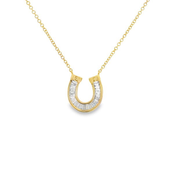 Baguette Horseshoe Necklace