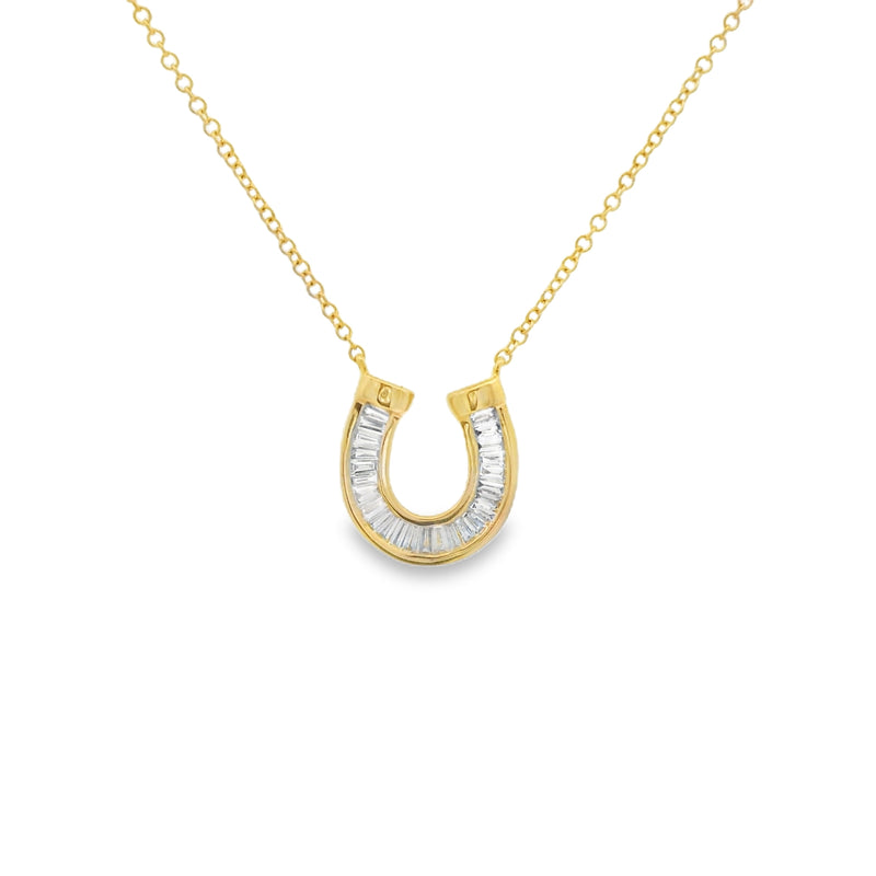 Baguette Horseshoe Necklace