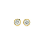 Puffy Bezel Diamond Studs
