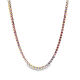 Ombré Sapphire Halfway Tennis Necklace