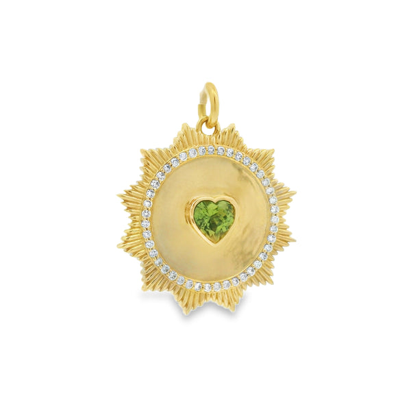 Peridot Heart Pendant