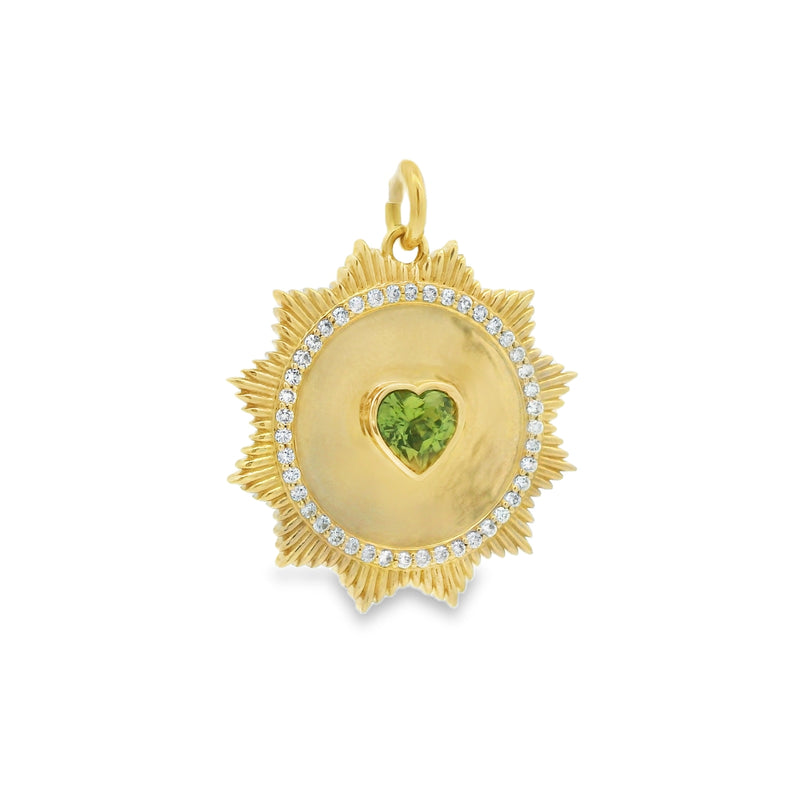 Peridot Heart Pendant