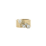 Squared Coil Diamond Ring