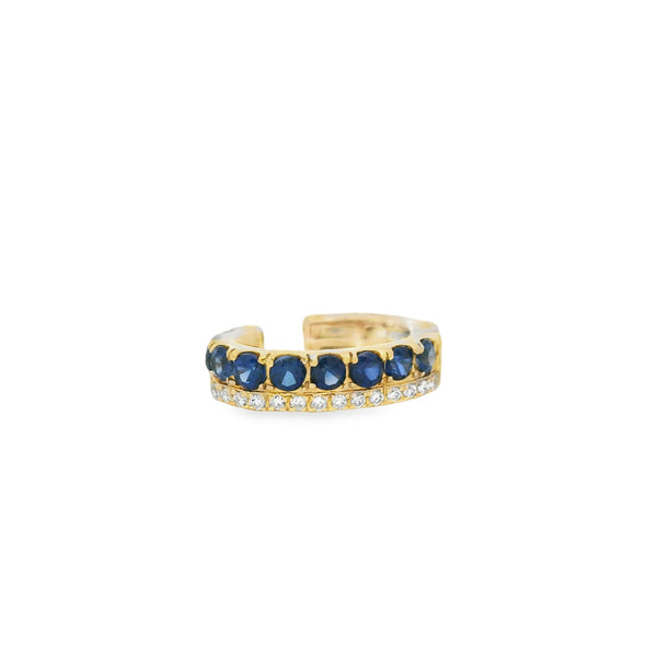 Sapphire & Diamond Ear Cuff