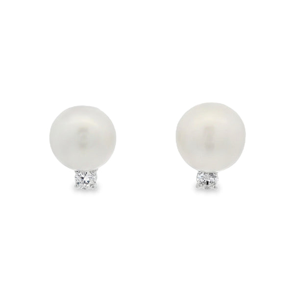 Pearl + Diamond Studs