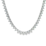 21.57ctw Three Prong Tennis Necklace