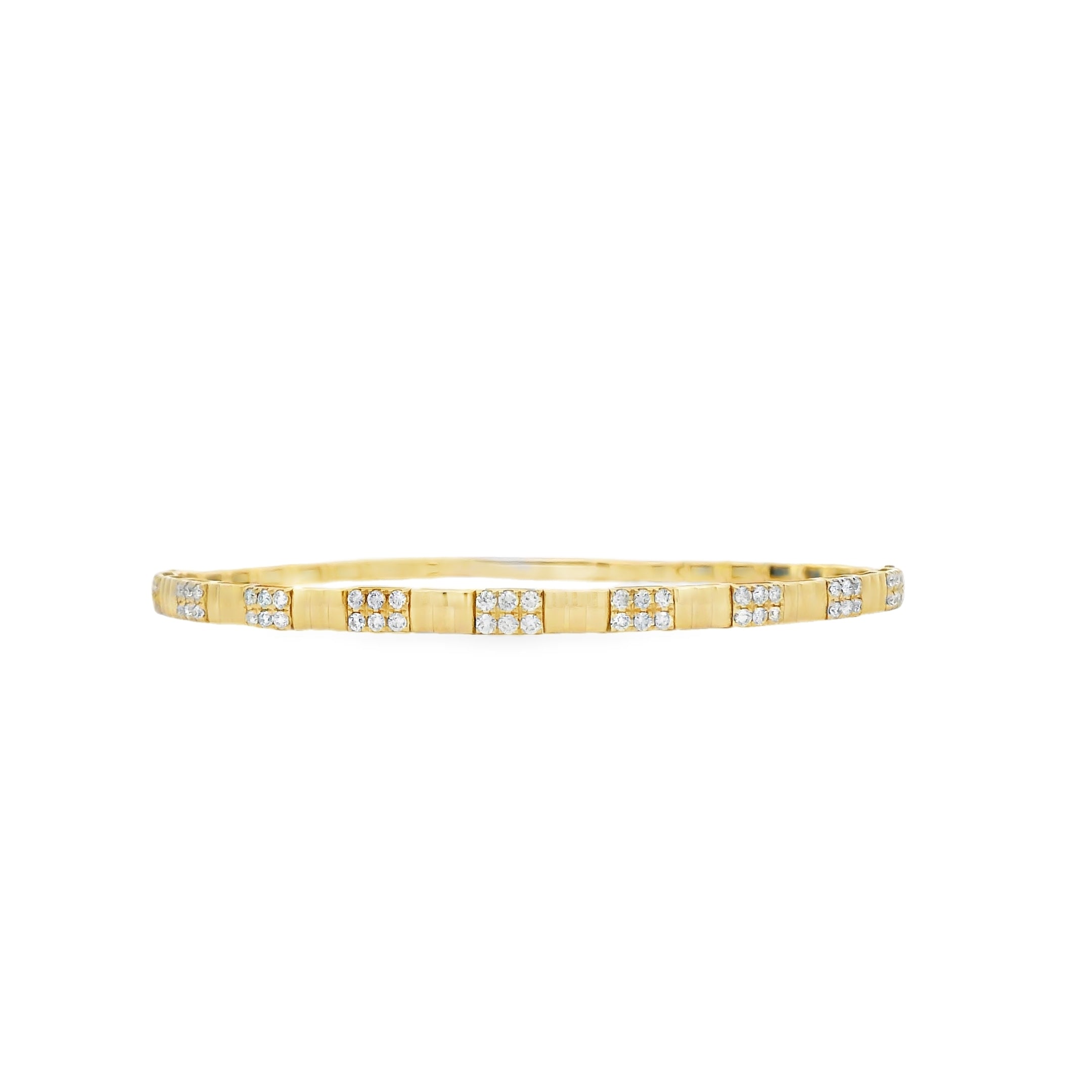 Gold + Diamond Square Flex Bangle – Milliard Diamond Concierge