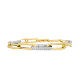 Diamond Pavé Paperclip Bracelet