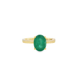 Oval Emerald Solitare Ring