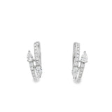 Pear and Diamond Hoops