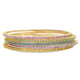 Pastel Gemstone Flex Bangles