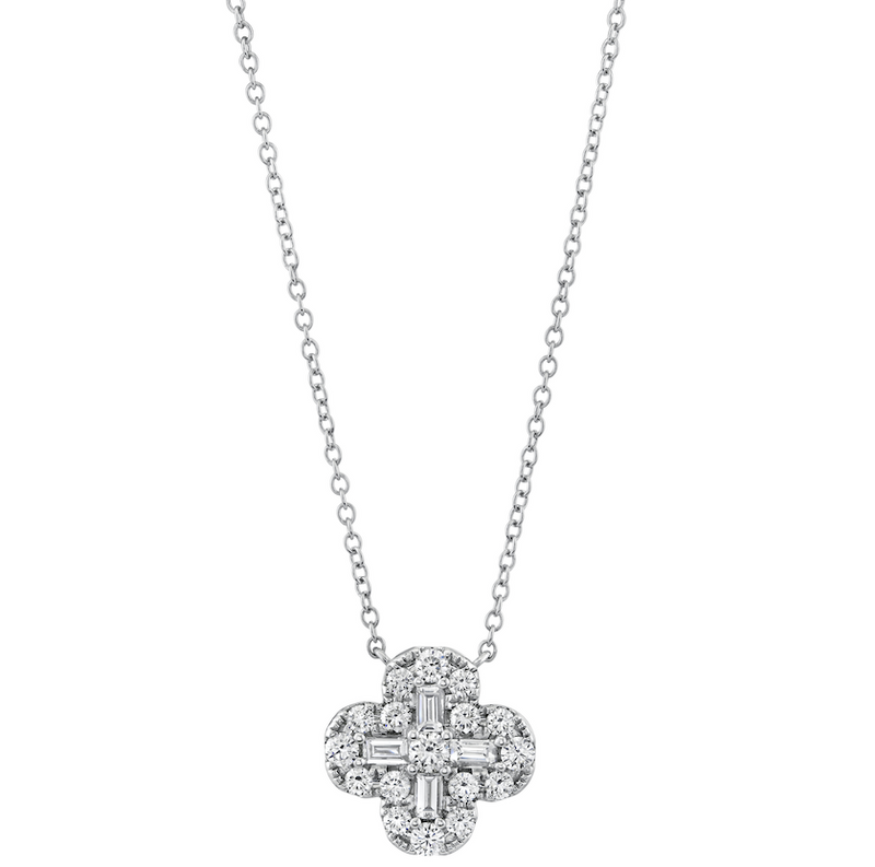 Large Diamond Clover Necklace