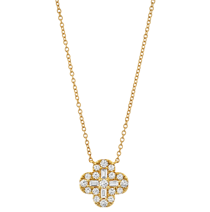 Large Diamond Clover Necklace